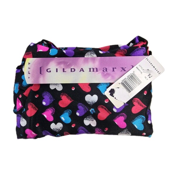 Gilda Marx VTG 90s Hearts Galore Black LS Skirted Leotard Adult Size XS (Y/J) - Picture 13 of 13